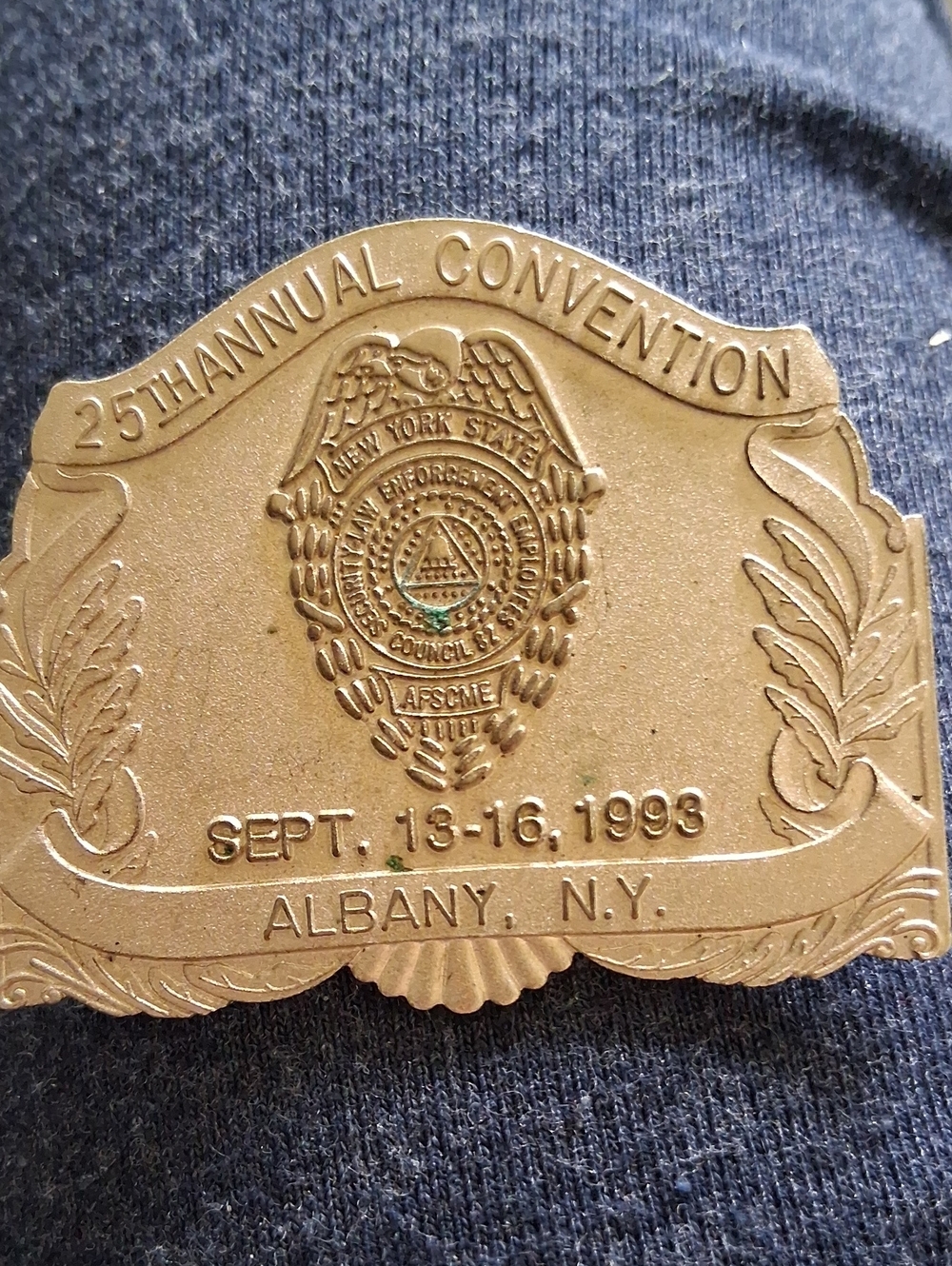 Bronze 25th Annual Convention Commemorative Badge - Albany NY